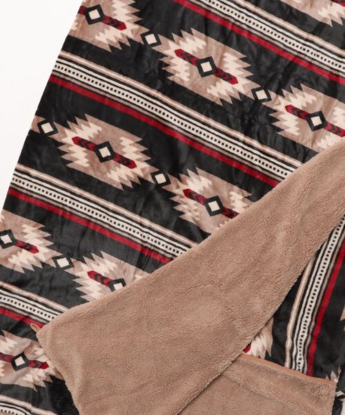 チャイハネ(チャイハネ)の「【チャイハネ】NOMADY ノマディブランケットXL(ブランケット・レディース・ブラック/カーキ/ナチュラル/ターコイズブルー/サンドベージュ/スカイブルー・FREE)」の8枚目の写真