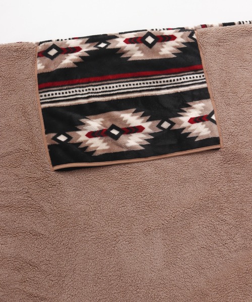 チャイハネ(チャイハネ)の「【チャイハネ】NOMADY ノマディブランケットXL(ブランケット・レディース・ブラック/カーキ/ナチュラル/ターコイズブルー/サンドベージュ/スカイブルー・FREE)」の9枚目の写真