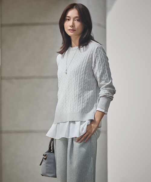 【WEB限定】レイヤードフレアー カットソー（Tシャツ/カットソー）｜J.PRESS Ladies（J.プレス レディス）