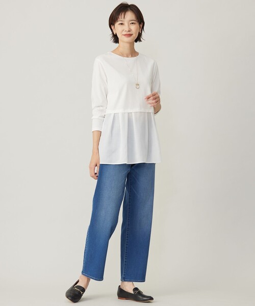 【WEB限定】レイヤードフレアー カットソー（Tシャツ/カットソー）｜J.PRESS Ladies（J.プレス レディス）