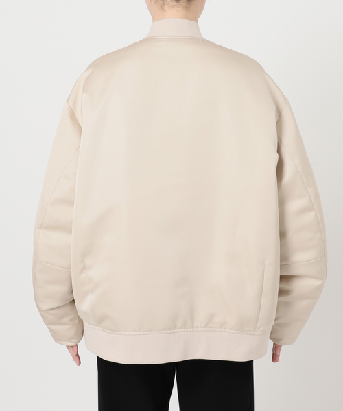 AP STUDIO(エーピーストゥディオ)の「【AHIRAIN/アイレイン】サテンボンバージャケット(ミリタリージャケット・レディース・アイボリー・FREE)」の5枚目の写真