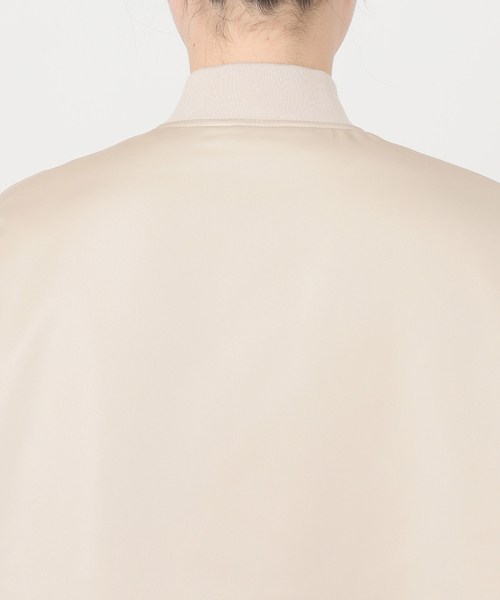 AP STUDIO(エーピーストゥディオ)の「【AHIRAIN/アイレイン】サテンボンバージャケット(ミリタリージャケット・レディース・アイボリー・FREE)」の7枚目の写真