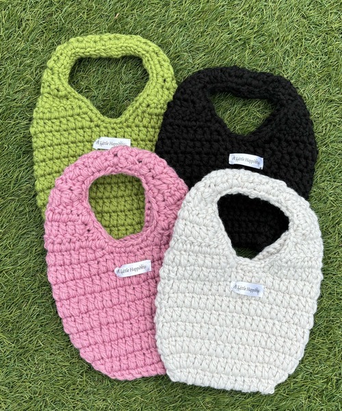 A Little Happiness(アリトルハピネス)の「Knit Small Bag(ハンドバッグ・レディース・グリーン/ピンク/ホワイト/ブラック・FREE)」の3枚目の写真