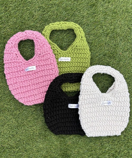 A Little Happiness(アリトルハピネス)の「Knit Small Bag(ハンドバッグ・レディース・グリーン/ピンク/ホワイト/ブラック・FREE)」の19枚目の写真