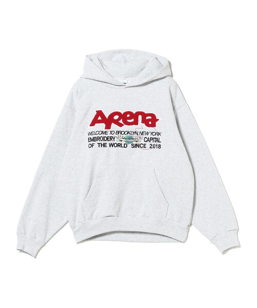 BEAMS T（ビームスティー）の「Arena embroidery / Claim Sweat Hoodie（スウェット・メンズ・グレー・S/L/M/XL）」の4枚目の写真