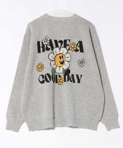 RODEO CROWNS WIDE BOWL（ロデオクラウンズワイドボウル）の「walking flower ニット（ニット/セーター・メンズ・杢グレー/グリーン/ブラック・MEDIUM/LARGE）」の9枚目の写真