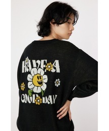 walking flower ニット