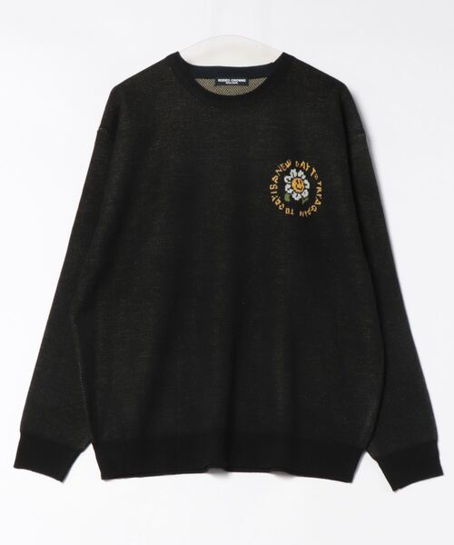 RODEO CROWNS WIDE BOWL（ロデオクラウンズワイドボウル）の「walking flower ニット（ニット/セーター・メンズ・杢グレー/グリーン/ブラック・MEDIUM/LARGE）」の12枚目の写真