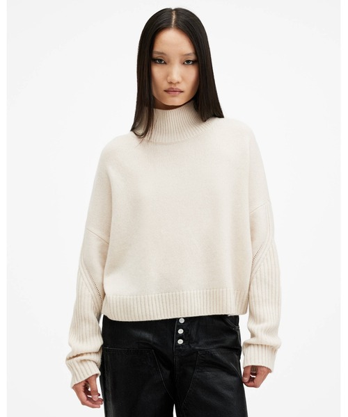INES RECYCLED CASHMERE WOOL BLEND JUMPER | INES リサイクル カシミヤ ウール ブレンド ニット・セーター（ニット/セーター）｜ALLSAINTS（オールセインツ）
