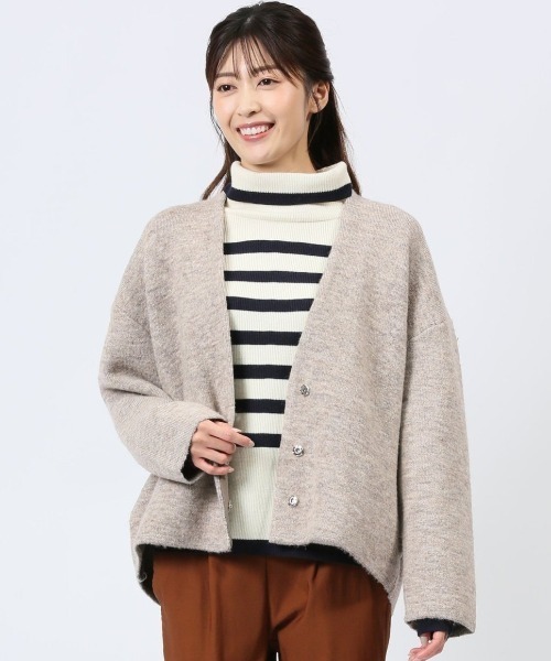 【セール】m.f.エディトリアル レディース ノーカラー コクーン ニットジャケット（カーディガン/ボレロ）｜m.f.editorial（エムエフエディトリアル）