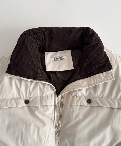 CANAL JEAN（キャナルジーン）の「Lakey Park　配色パファーショートブルゾン（ブルゾン・レディース・カーキ/ブラック/ベージュ・ONE SIZE）」の19枚目の写真