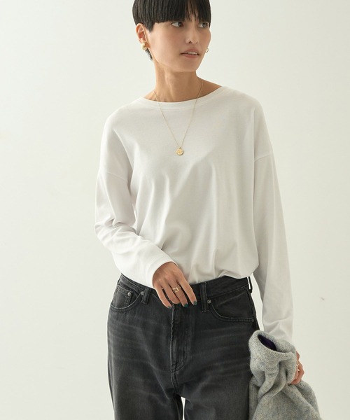 AMERICAN HOLIC(アメリカンホリック)の「スクエアカットプルオーバー(Tシャツ/カットソー・レディース・オフホワイト・M/L)」の9枚目の写真