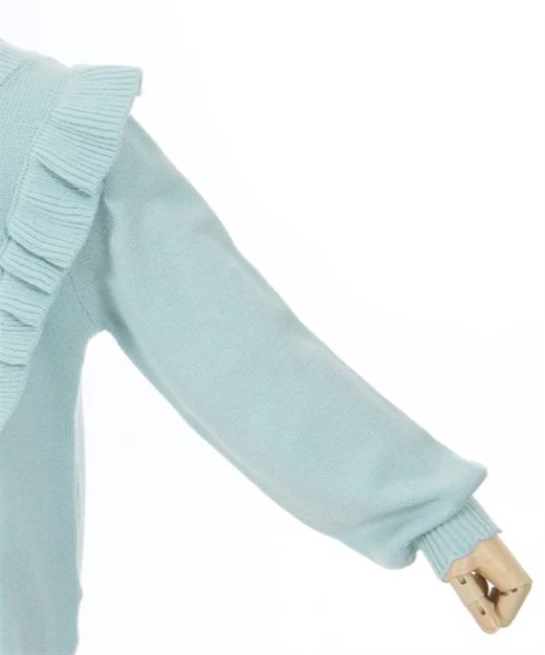 axes femme（アクシーズファム）の「リボンケーブル肩フリルニット（ニット/セーター・キッズ・キナリ/ミント・MEDIUM/LARGE/X-LARGE）」の20枚目の写真