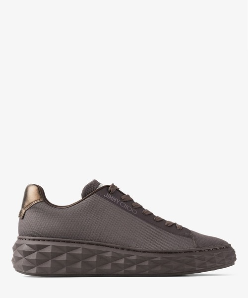 【JIMMY CHOO】Diamond Light/M II スニーカー Diamond Light/M Ii | White and Black Leather Mix Low-Top