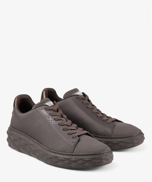 【JIMMY CHOO】Diamond Light/M II スニーカー Diamond Light/M Ii | White and Black Leather Mix Low-Top