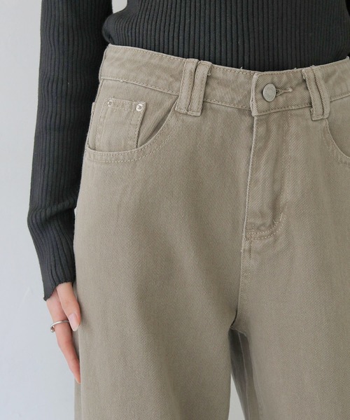 CLEIO（クレイオ）の「【CLEIO】ヴィンテージライクワイドデニムパンツ（デニムパンツ・レディース・アッシュグレー/ブラウン/アイボリー・SMALL/MEDIUM/LARGE）」の5枚目の写真