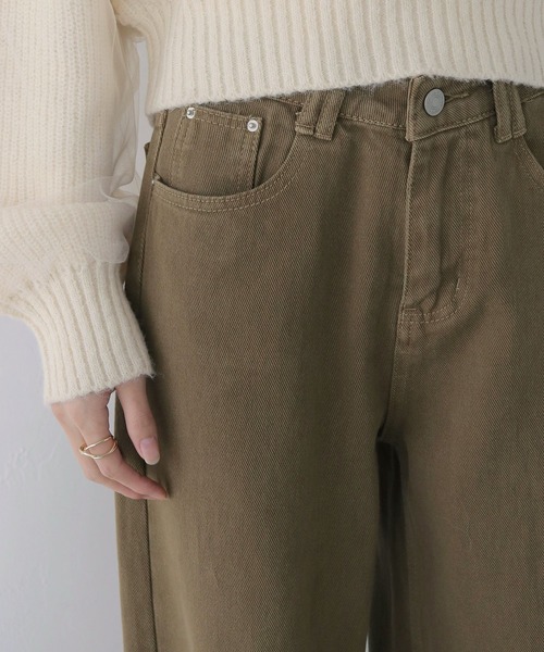 CLEIO（クレイオ）の「【CLEIO】ヴィンテージライクワイドデニムパンツ（デニムパンツ・レディース・アッシュグレー/ブラウン/アイボリー・SMALL/MEDIUM/LARGE）」の11枚目の写真