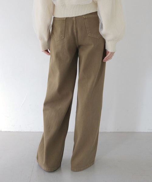 CLEIO（クレイオ）の「【CLEIO】ヴィンテージライクワイドデニムパンツ（デニムパンツ・レディース・アッシュグレー/ブラウン/アイボリー・SMALL/MEDIUM/LARGE）」の10枚目の写真