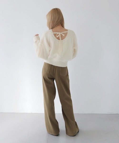 CLEIO（クレイオ）の「【CLEIO】ヴィンテージライクワイドデニムパンツ（デニムパンツ・レディース・アッシュグレー/ブラウン/アイボリー・SMALL/MEDIUM/LARGE）」の15枚目の写真