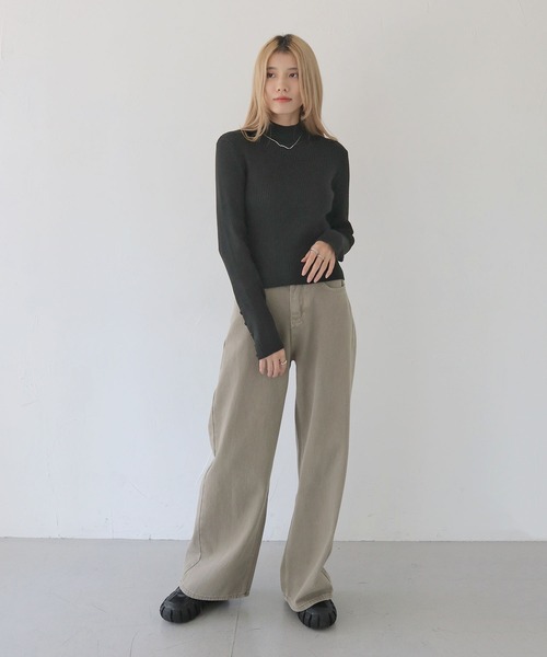 CLEIO（クレイオ）の「【CLEIO】ヴィンテージライクワイドデニムパンツ（デニムパンツ・レディース・アッシュグレー/ブラウン/アイボリー・SMALL/MEDIUM/LARGE）」の6枚目の写真