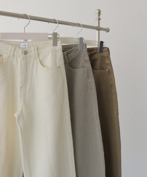 CLEIO（クレイオ）の「【CLEIO】ヴィンテージライクワイドデニムパンツ（デニムパンツ・レディース・アッシュグレー/ブラウン/アイボリー・SMALL/MEDIUM/LARGE）」の16枚目の写真
