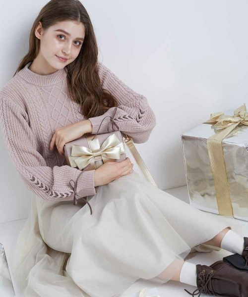 F i.n.t（フィント）の「多重リボンプレゼントボックスバッグ（ショルダーバッグ・レディース・レッド/ライトピンク/ミント・FREE）」の8枚目の写真