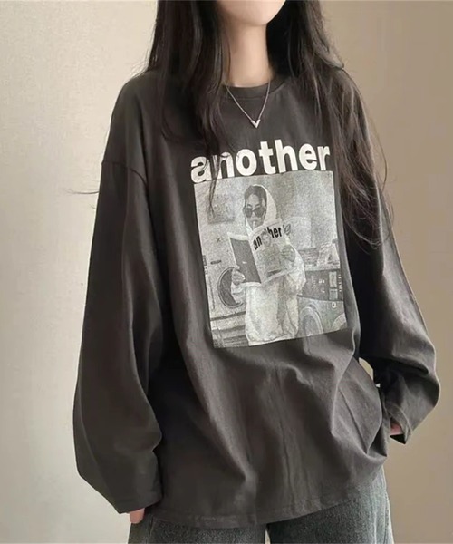 sevens(セブンズ)の「【sevens】anotherフォトプリントロンT(Tシャツ/カットソー・レディース・ホワイト/ブラック・FREE)」の1枚目の写真