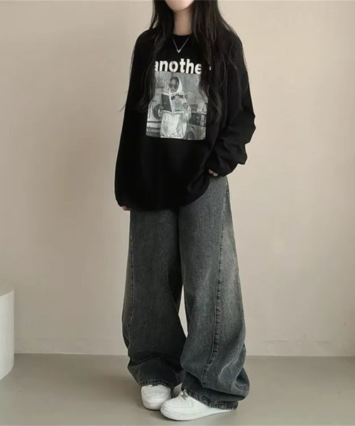 sevens(セブンズ)の「【sevens】anotherフォトプリントロンT(Tシャツ/カットソー・レディース・ホワイト/ブラック・FREE)」の8枚目の写真