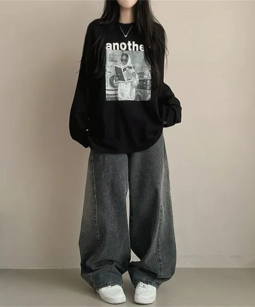 sevens(セブンズ)の「【sevens】anotherフォトプリントロンT(Tシャツ/カットソー・レディース・ホワイト/ブラック・FREE)」の9枚目の写真