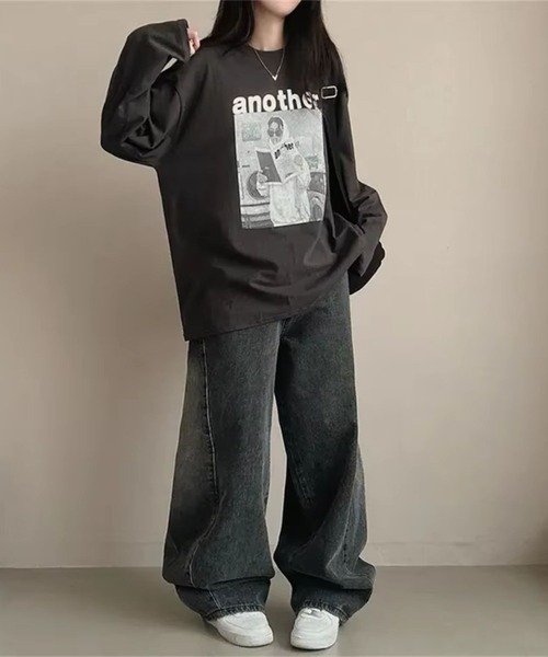 sevens(セブンズ)の「【sevens】anotherフォトプリントロンT(Tシャツ/カットソー・レディース・ホワイト/ブラック・FREE)」の10枚目の写真