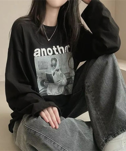 sevens(セブンズ)の「【sevens】anotherフォトプリントロンT(Tシャツ/カットソー・レディース・ホワイト/ブラック・FREE)」の11枚目の写真