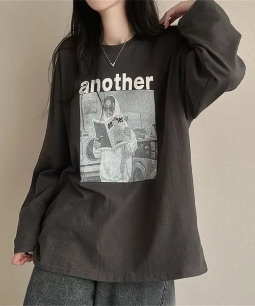 sevens(セブンズ)の「【sevens】anotherフォトプリントロンT(Tシャツ/カットソー・レディース・ホワイト/ブラック・FREE)」の13枚目の写真