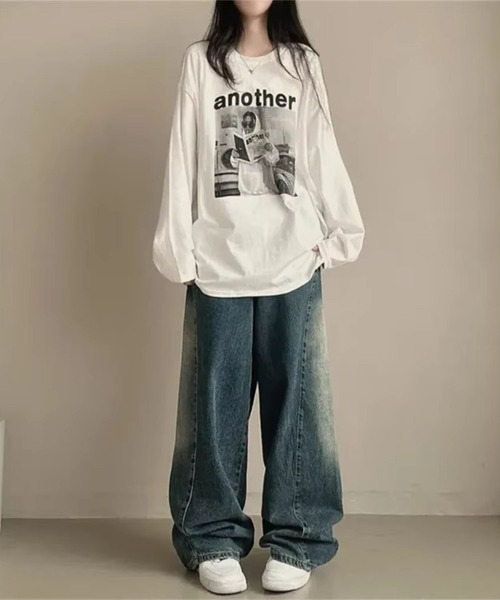 sevens(セブンズ)の「【sevens】anotherフォトプリントロンT(Tシャツ/カットソー・レディース・ホワイト/ブラック・FREE)」の16枚目の写真