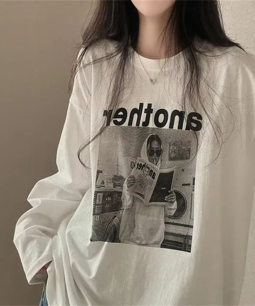 sevens(セブンズ)の「【sevens】anotherフォトプリントロンT(Tシャツ/カットソー・レディース・ホワイト/ブラック・FREE)」の17枚目の写真