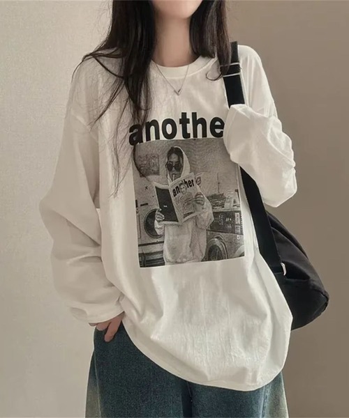 sevens(セブンズ)の「【sevens】anotherフォトプリントロンT(Tシャツ/カットソー・レディース・ホワイト/ブラック・FREE)」の18枚目の写真