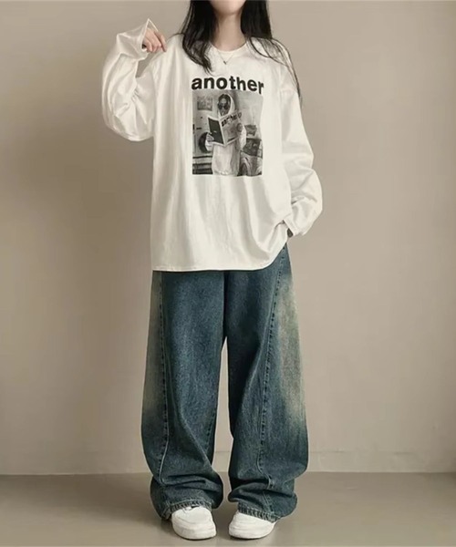 sevens(セブンズ)の「【sevens】anotherフォトプリントロンT(Tシャツ/カットソー・レディース・ホワイト/ブラック・FREE)」の21枚目の写真