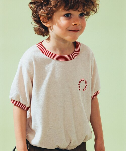 こども ビームス（コドモビームス）の「ボーダー リブ パイル Tシャツ 2025（100～140cm）（Tシャツ/カットソー・キッズ・サックスブルー/ホワイト系その他5/ブラウン系その他2・140/120/110/100/130）」の4枚目の写真