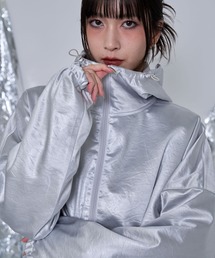 Nora Lily（ノラリリー）の「【Nora Lily】Leathery Switching Hoodie Zip Blouson（ブルゾン）」