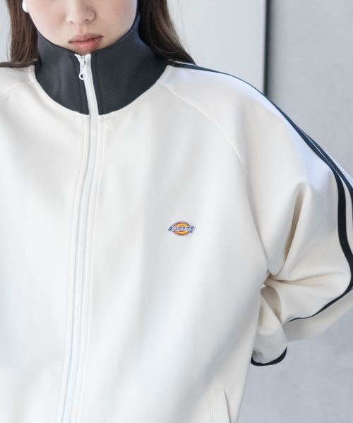 Dickies（ディッキーズ）の「【ユニセックス】Dickies トラックジャケット（ジャージ・レディース・スミクロ/オフホワイト・M/XXL/XL/L）」の13枚目の写真