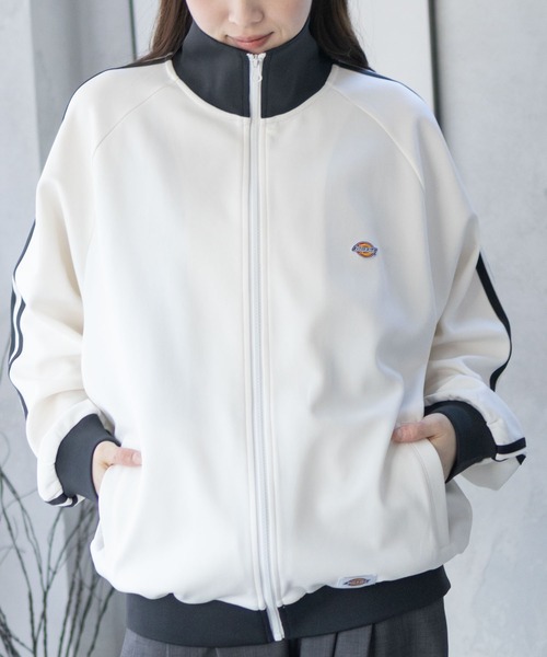 Dickies（ディッキーズ）の「【ユニセックス】Dickies トラックジャケット（ジャージ・レディース・スミクロ/オフホワイト・M/XXL/XL/L）」の12枚目の写真