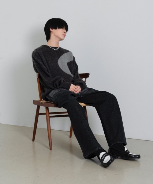 CLEL セーター ニット 「CLEL」Mohair Blend Shaggy Design Knit