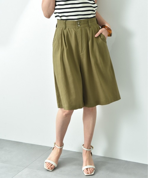 INTERPLANET(インタープラネット)の「2タックキュロットパンツ(その他パンツ・レディース・オフホワイト/カーキ/ブラウン・FREE)」の11枚目の写真