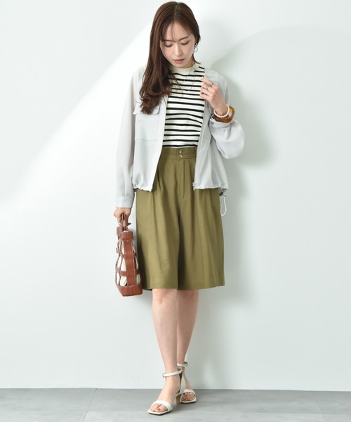 INTERPLANET(インタープラネット)の「2タックキュロットパンツ(その他パンツ・レディース・オフホワイト/カーキ/ブラウン・FREE)」の7枚目の写真