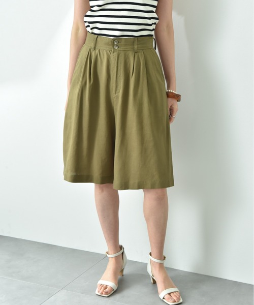 INTERPLANET(インタープラネット)の「2タックキュロットパンツ(その他パンツ・レディース・オフホワイト/カーキ/ブラウン・FREE)」の8枚目の写真