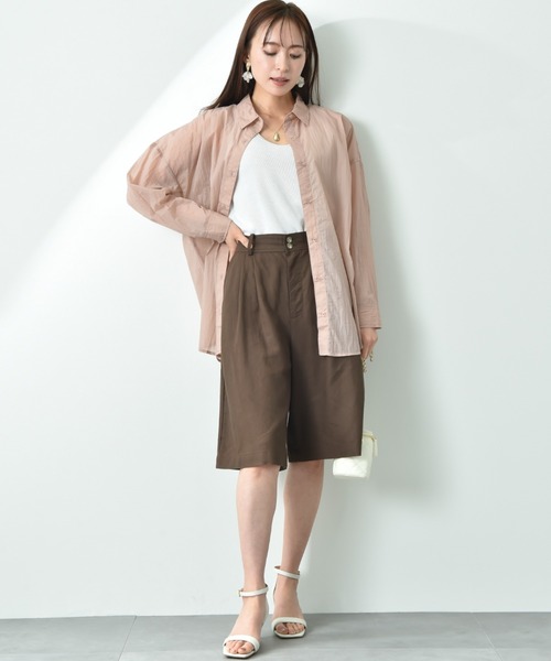 INTERPLANET(インタープラネット)の「2タックキュロットパンツ(その他パンツ・レディース・オフホワイト/カーキ/ブラウン・FREE)」の17枚目の写真