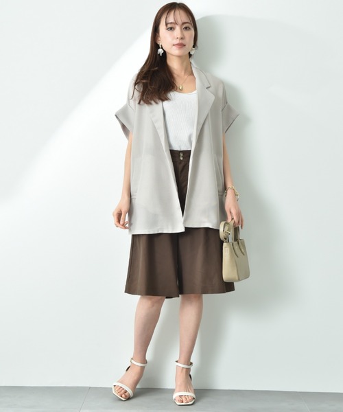 INTERPLANET(インタープラネット)の「2タックキュロットパンツ(その他パンツ・レディース・オフホワイト/カーキ/ブラウン・FREE)」の18枚目の写真