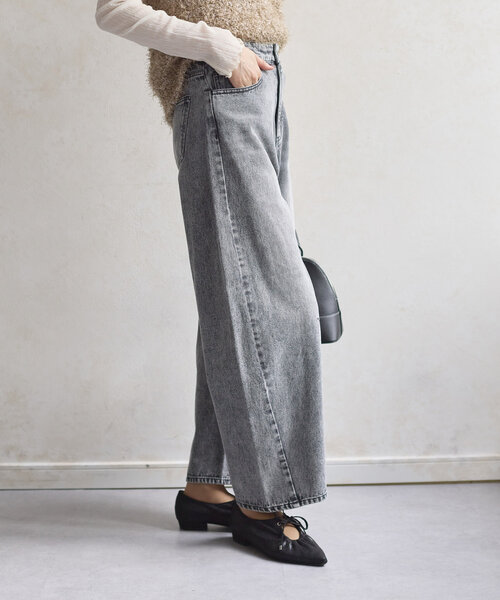 Thevon（ゼボン）の「バレルデニムパンツ（その他パンツ・レディース・ブラック/ブルー/ネイビー・S/M）」の6枚目の写真