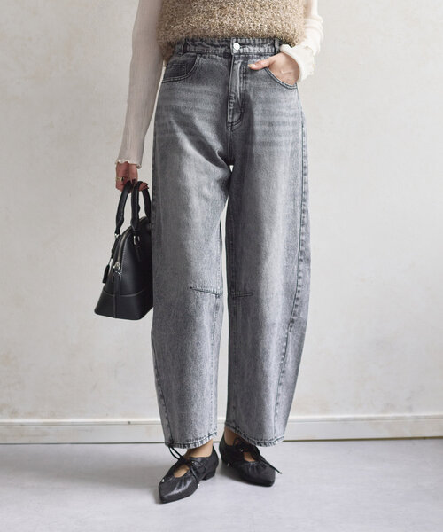 Thevon（ゼボン）の「バレルデニムパンツ（その他パンツ・レディース・ブラック/ブルー/ネイビー・S/M）」の8枚目の写真