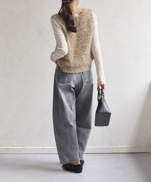 Thevon（ゼボン）の「バレルデニムパンツ（その他パンツ・レディース・ブラック/ブルー/ネイビー・S/M）」の10枚目の写真