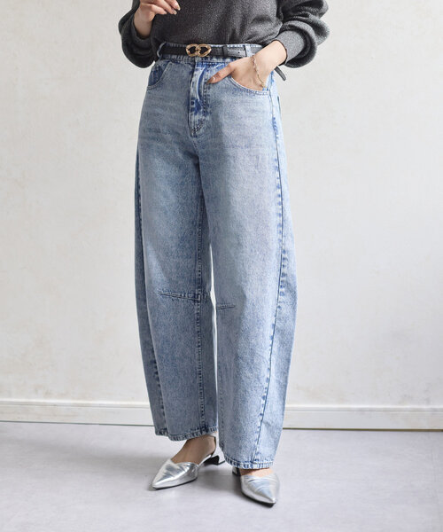 Thevon（ゼボン）の「バレルデニムパンツ（その他パンツ・レディース・ブラック/ブルー/ネイビー・S/M）」の16枚目の写真